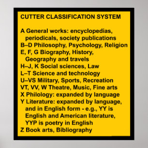 Cutter Expansive Classification System Poster