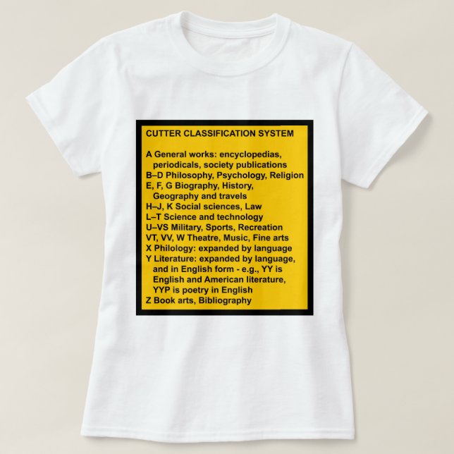 Cutter Expansive Classification T-Shirt (Design Front)