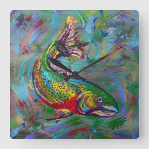 Cutthroat time keeper square wall clock