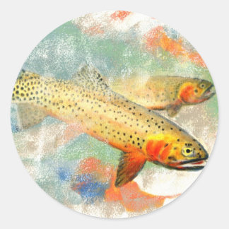 Cutthroat Trout Classic Round Sticker