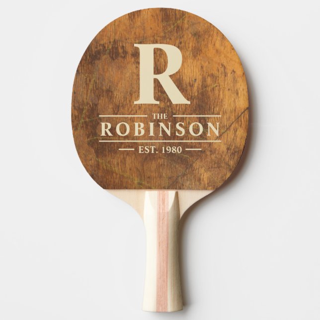 Cutting Block  Family Name & Initial Ping Pong Paddle (Front)