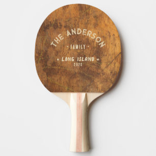 Cutting Block Vintage Seaside Family Name Ping Pong Paddle