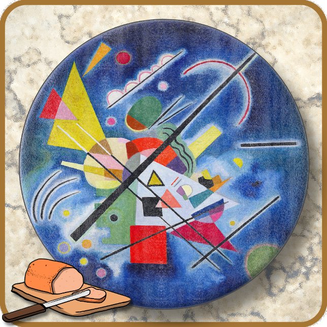 CUTTING BOARD - 12" - "Blue Painting" - Kandinsky (Creator Uploaded)