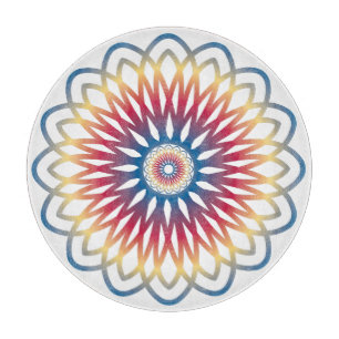 Cutting board art mandala design