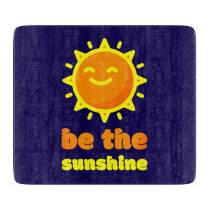 Cutting Board Be The Sunshine Navy Blue Sun