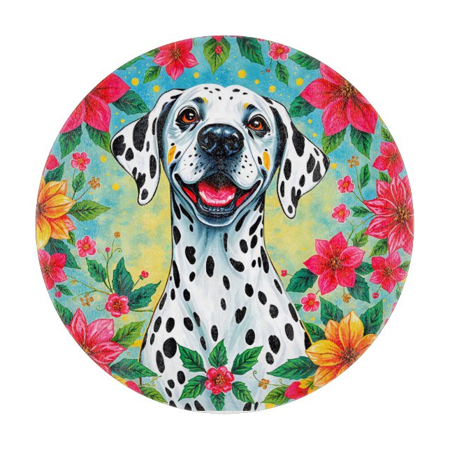 CUTTING BOARD ~ CHRISTMAS DALMATIAN ~ (Front)