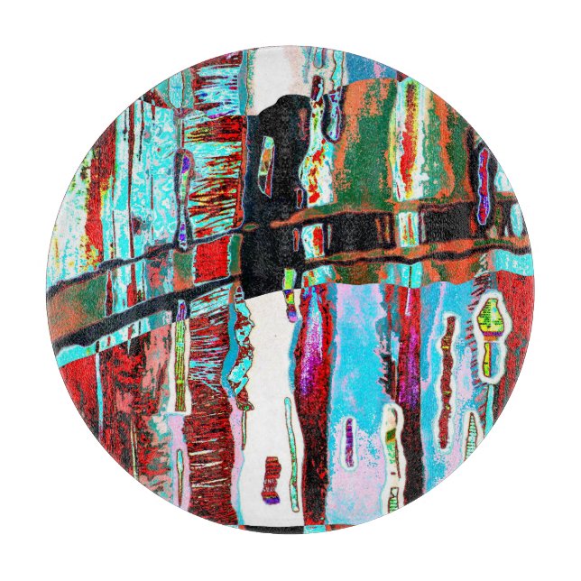Cutting Board Collapse Reflection Abstract Design (Front)