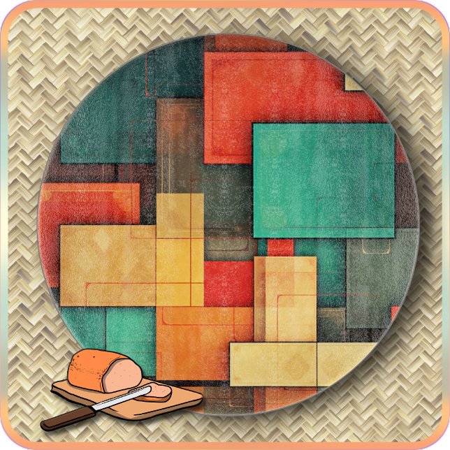 CUTTING BOARD - Colour-blocks in Many Colours -Rou (Creator Uploaded)