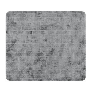 Cutting Board Grey Distressed Brick Wall Glass