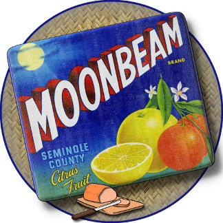 CUTTING BOARD - "Moonbeam" Citrus - Produce Label