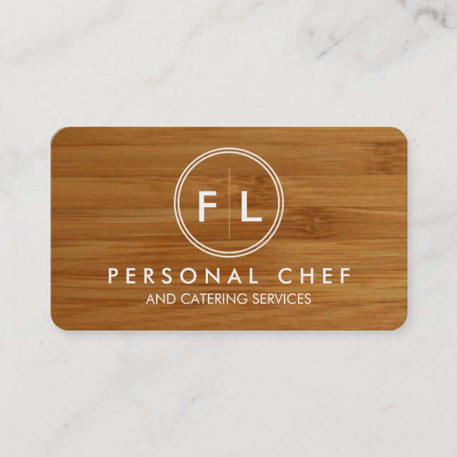 Cutting Board Personal Chef/Catering Business Card (Front)