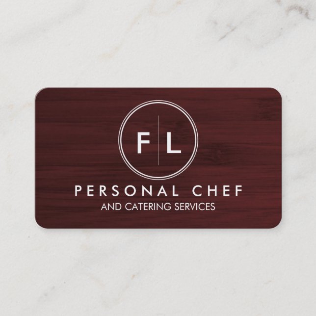 Cutting Board Personal Chef/Catering Business Card (Front)
