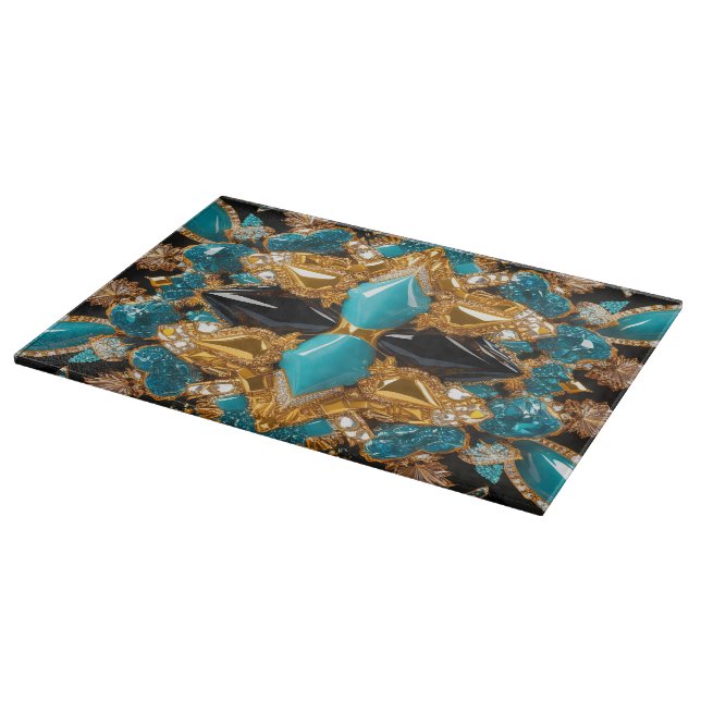Cutting board with Bahamas Colours Design (Corner)