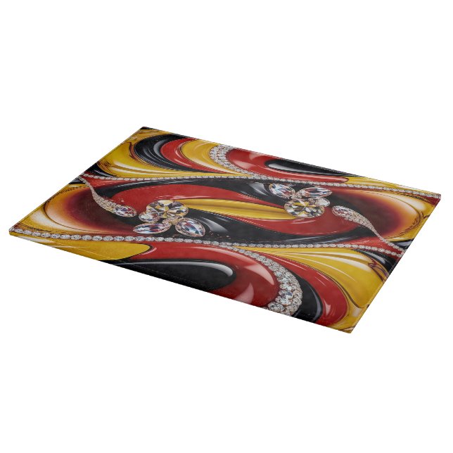 Cutting board with Belgian Colours Design (Corner)