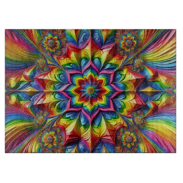 Cutting board with LGBTQ Colours Design (Front)