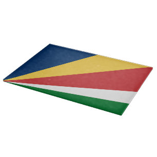 Cutting board with Seychelles Colours Design
