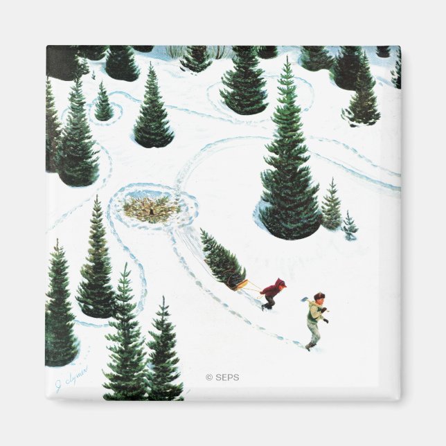 Cutting Down the Tree Magnet (Front)