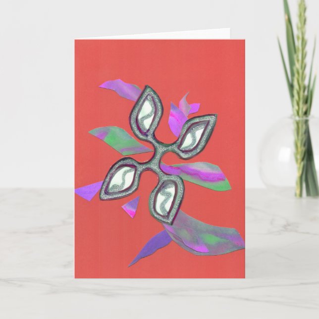 Cutting Edge Orange Greeting Card (Front)