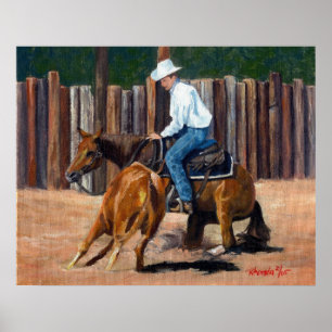 Cutting Horse Quarter Horse Print