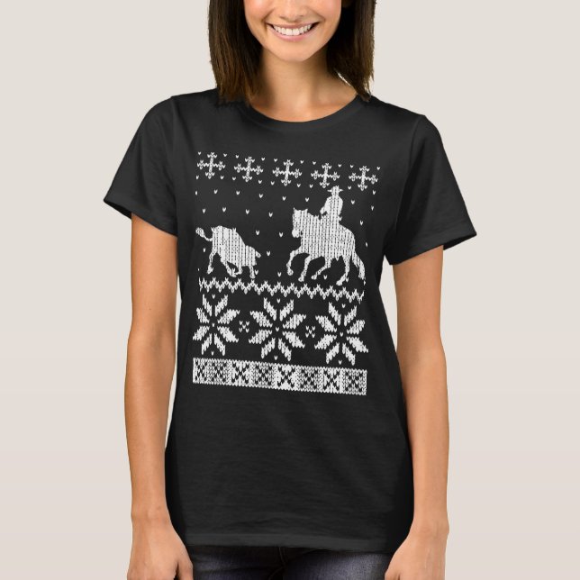 Cutting Horse Ugly Christmas Sweater (Front)