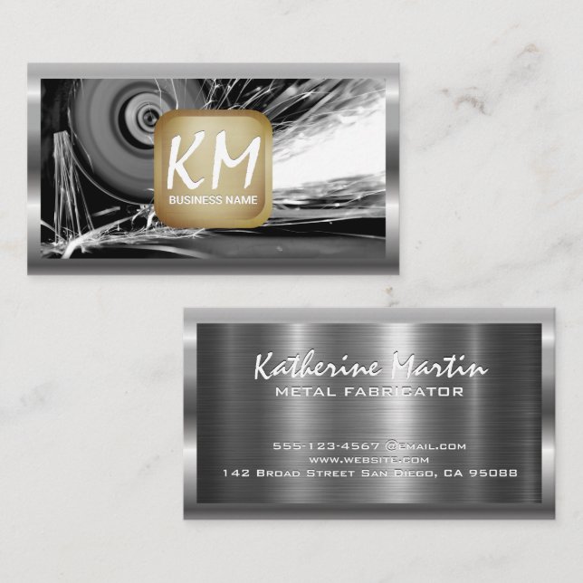 Cutting Metal | Sparks Business Card (Front/Back)