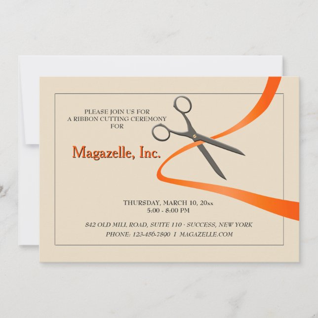 Cutting Of The Ribbon Grand Opening Announcement (Front)