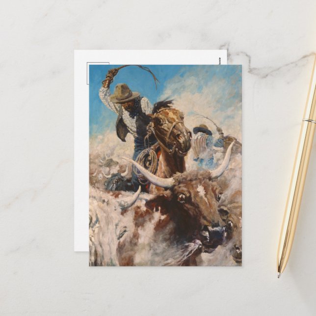 Cutting Out by Newell Convers Wyeth Holiday Postcard (Front/Back In Situ)