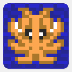 Cuttle Scuttle Camouflaged Cuttlefish Badge Square Sticker