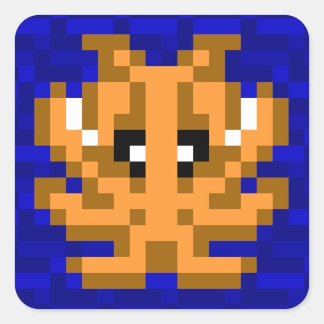 Cuttle Scuttle Camouflaged Cuttlefish Badge Square Sticker (Front)