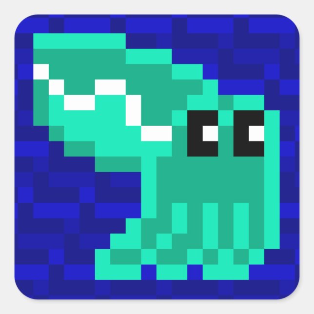 Cuttle Scuttle Lulu the Green Cuttlefish Sticker (Front)