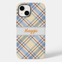 Cuty monogrammed tartan plaid fashion pattern