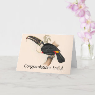 Cuviers Toucan Print: Vintage Tropical Bird Card