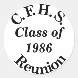 Cuyahoga Falls High School Reunion - white sticker