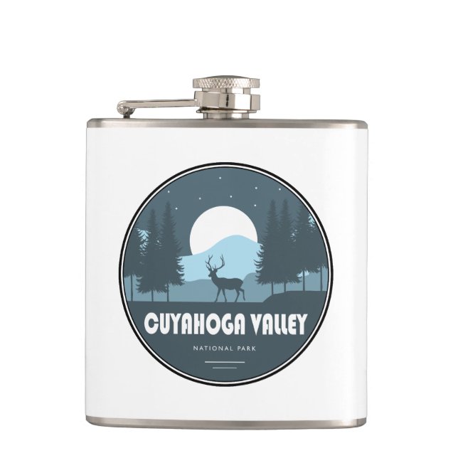 Cuyahoga Valley National Park Deer Hip Flask (Front)