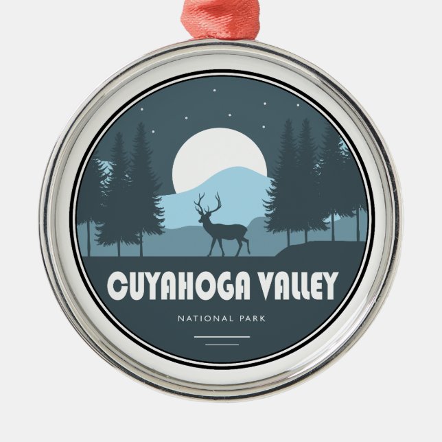 Cuyahoga Valley National Park Deer Metal Ornament (Front)