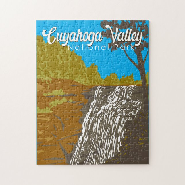 Cuyahoga Valley National Park Illustration Travel Jigsaw Puzzle (Vertical)