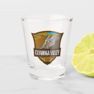 Cuyahoga Valley National Park Illustration Travel Shot Glass