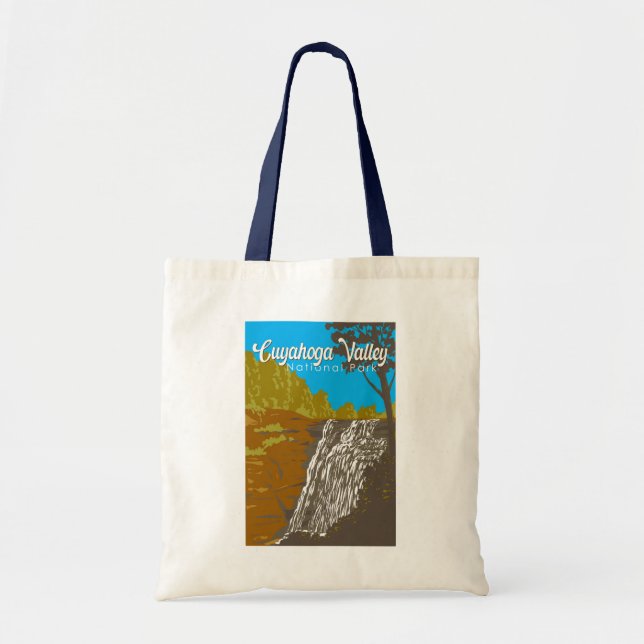 Cuyahoga Valley National Park Illustration Travel Tote Bag (Front)