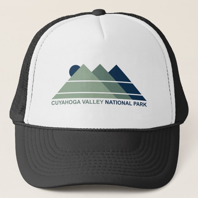 Cuyahoga Valley National Park Mountain Sun Trucker Hat (Front)