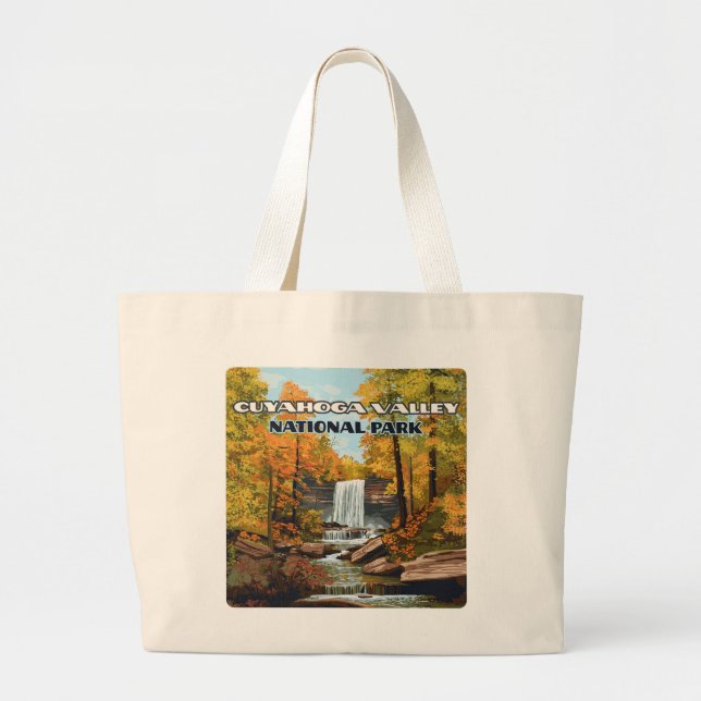 Cuyahoga Valley National Park Ohio Cleveland Large Tote Bag (Front)