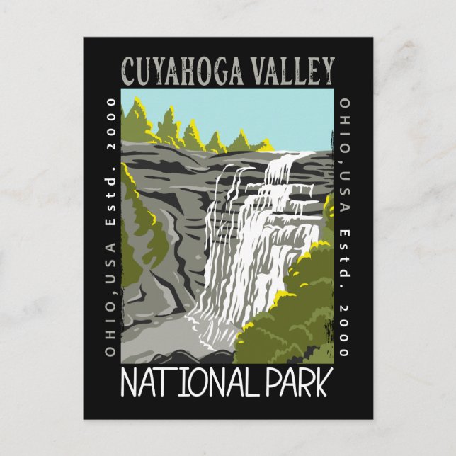  Cuyahoga Valley National Park Ohio Distressed Postcard (Front)