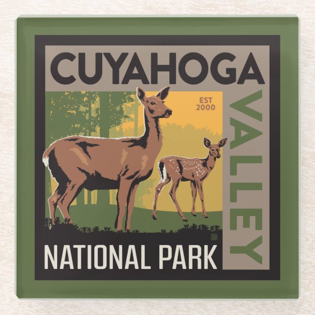 Cuyahoga Valley National Park | Ohio Glass Coaster (Front)