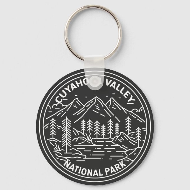 Cuyahoga Valley National Park Ohio Monoline  Key Ring (Front)