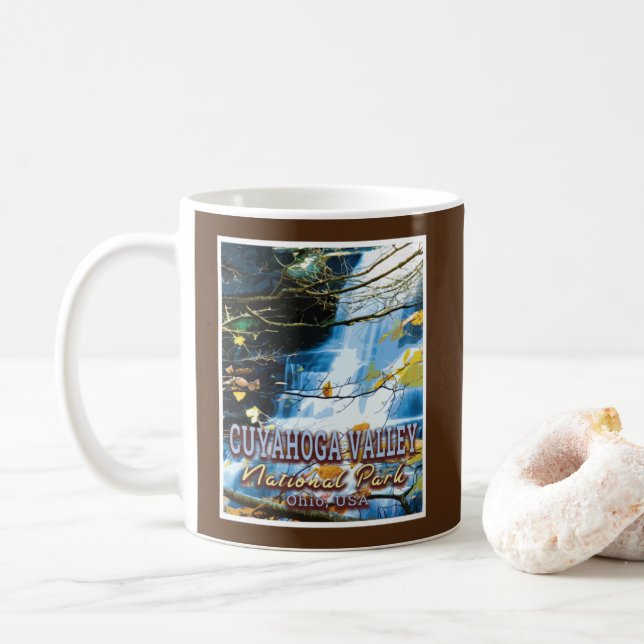 CUYAHOGA VALLEY NATIONAL PARK - OHIO USA COFFEE MUG (With Donut)