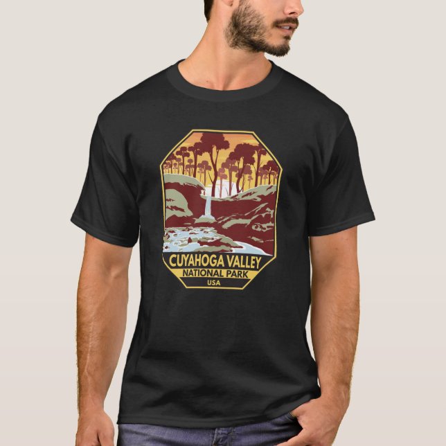 Cuyahoga Valley National Park Ohio Vintage Emblem  T-Shirt (Front)