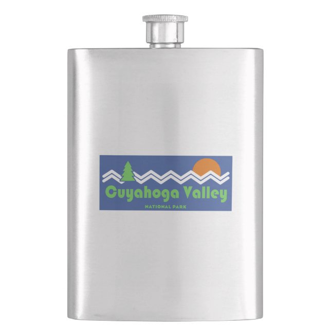 Cuyahoga Valley National Park Retro Hip Flask (Front)