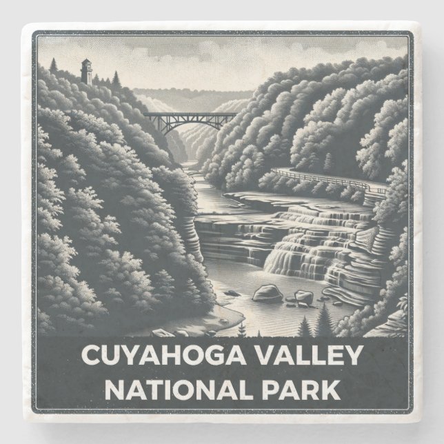 Cuyahoga Valley National Park Stone Coaster (Front)
