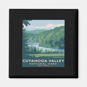 Cuyahoga Valley National Park Vintage Camping Men Magnet