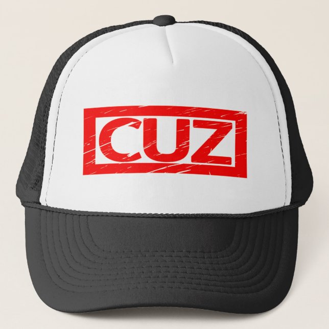 Cuz Stamp Trucker Hat (Front)