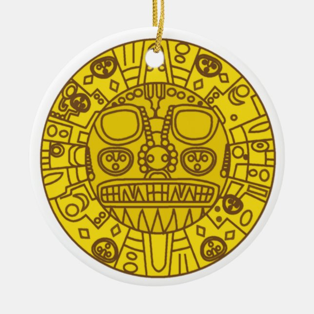 Cuzco Coat of Arms Ceramic Tree Decoration (Front)